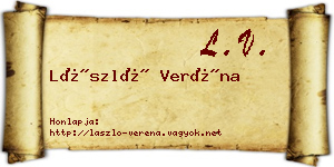 László Veréna névjegykártya